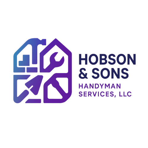 Hobson & Sons Handyman Services logo with tools forming a house shape